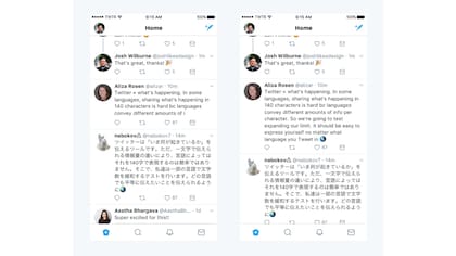 Twitter en 140 y 280 caracteres