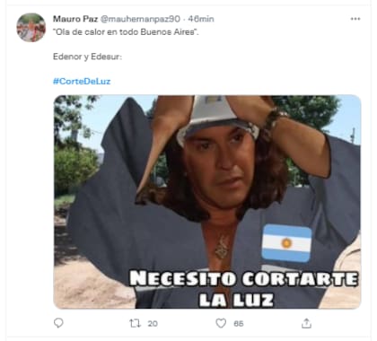 Twitter se convirtió en la herramienta para que los usuarios drenaran su malestar por los cortes de luz (Crédito: Twitter)