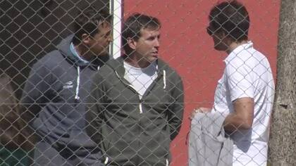 Ubeda, en el entrenamiento de Estudiantes