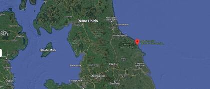 Ubicación de donde fue hallado el cadáver de la especie no identificada