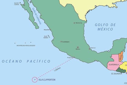 Ubicación de la isla Clipperton en el mapa