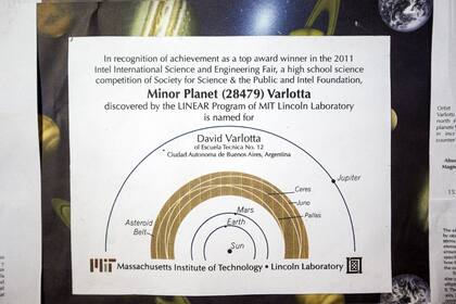 Ubicación del asteroide