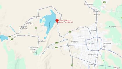 Ubicación del cerro Tres Marías