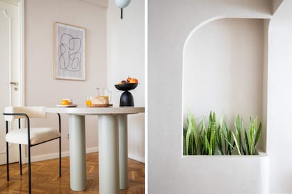 Ubicado estratégicamente entre el comedor y el living, el cantero suma verde y compensa la falta de vistas.