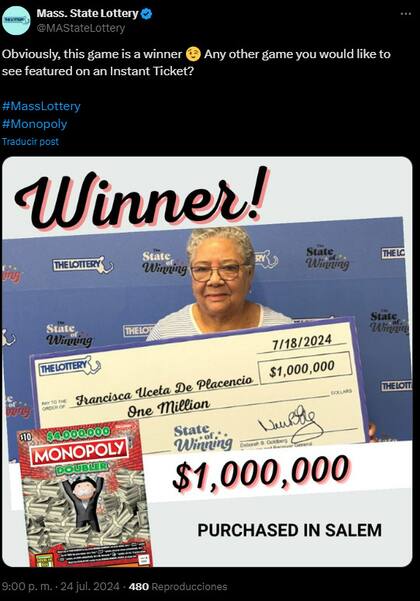 Uceta de Placencio planea ayudar a su familia con el premio