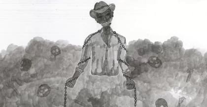 Uila es un mal aire, un monstruo, un ser sobrenatural que arrastra una cadena y que solo tiene la mitad de su cuerpo.