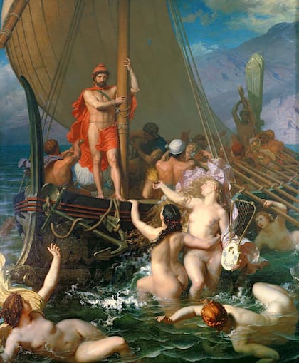Ulises y las sirenas, óleo sobre tela de 1867 del pintor francés Léon