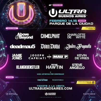 Ultra Buenos Aires 2026 reveló a los artistas de la Fase 1