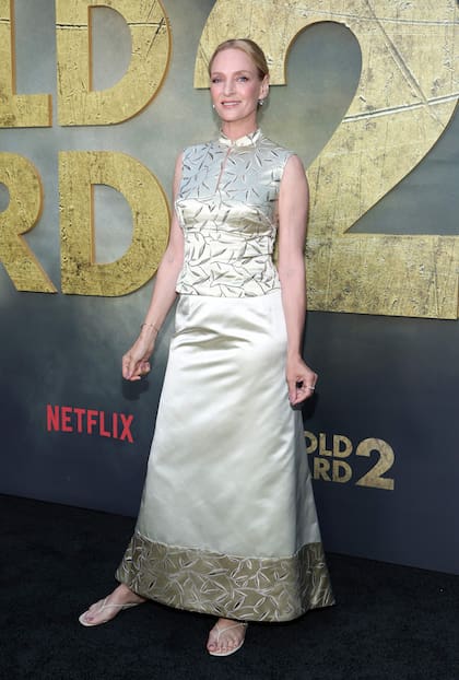Uma Thurman, la chica dorada de principio de siglo, fue una de las personalidades que estuvo presente este miércoles en el estreno de La Vieja Guardia 2, la segunda parte de la exitosa película de Netflix centrada en las aventuras y desventuras de un grupo de mercenarios inmortales