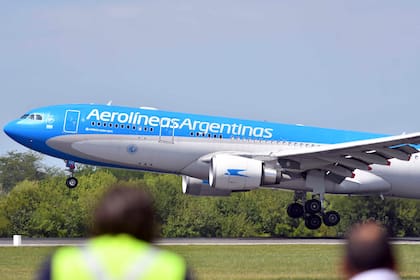 Un A330-200 de Aerolíneas Argentinas