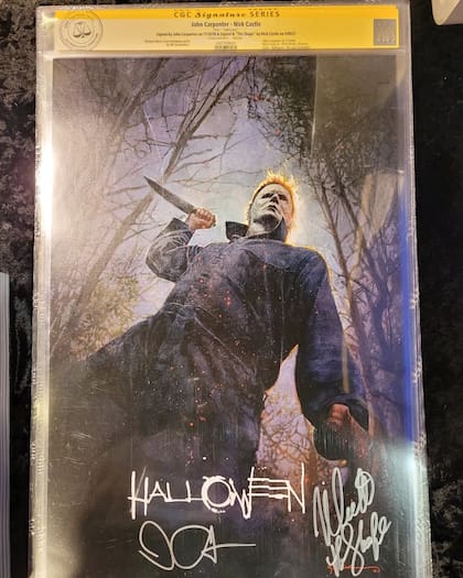 Un afiche de Halloween, de John Carpenter (Crédito: IG @johncarpenterofficial)