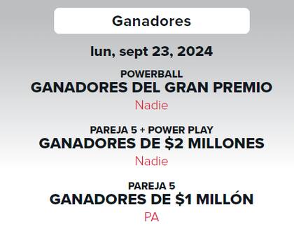 Un afortunado de Pensilvania se lleva 1 millón de dólares, el gran premio sigue acumulándose.