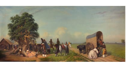 Un alto en el campo, Prilidiano Pueyrredón, 1861