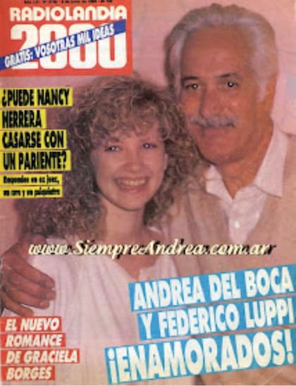 Un amor sorpresivo: Federico Luppi y Andrea del Boca en la tapa de Radiolandia 2000