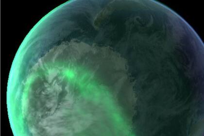 Un anillo de luz sobre el polo sur