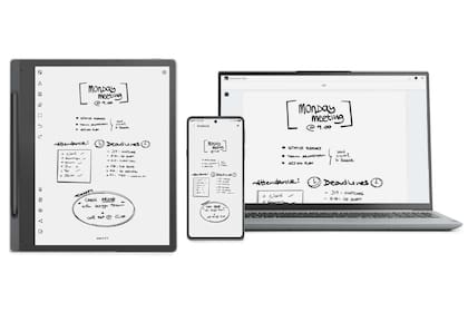Un anotador digital Lenovo Smart Paper, con pantalla de tinta electrónica de 10,3 pulgadas; las anotaciones se pueden sincronizar con otros dispositivos