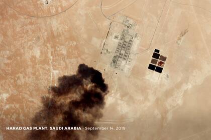 Una imagen satelital del incendio
