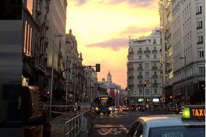 Un atardecer único en Madrid