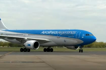 Un avión de Aerolíneas Argentinas