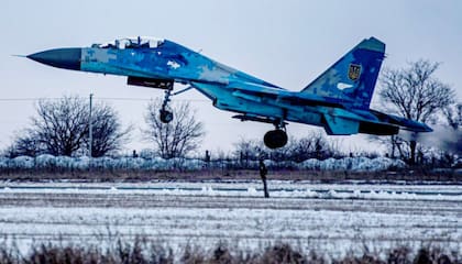 Un avión de combate ucraniano.