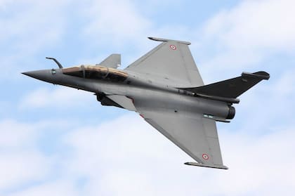 Un avión Rafale de la fuerza aérea francesa