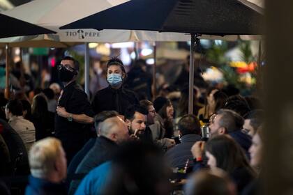 Un bar en Londres, la semana pasada