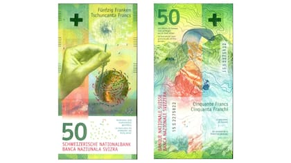 Un billete de 50 francos suizos de 2016, el ganador