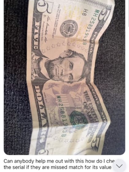 Un billete de dólares puede ganar un alto precio entre los coleccionistas si tiene detalles especiales