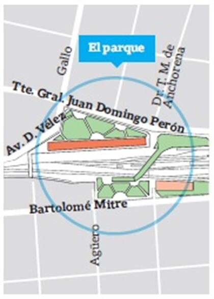 Un bosquejo de lo que sería el parque