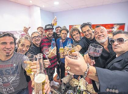 Un brindis después del concierto