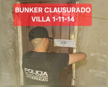 Un búnker clausurado en la villa 1-11-14
