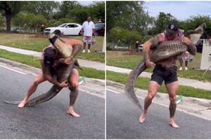 Así fue la salvaje pelea entre un exmarine y un cocodrilo en Florida