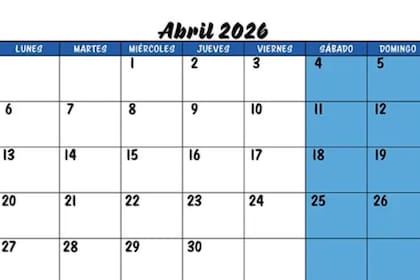 Un calendario para marcar los hechos destacados del mes