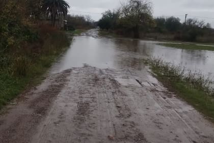 Un camino rural en Chacabuco muy afectado tras las lluvias