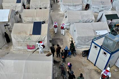 Un campamento cerca de Idlib, en Siria