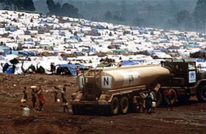 Un campo de refugiados en Ruanda