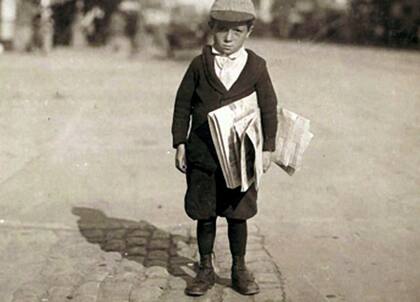 Un canillita porteño. Fuente: La Nación