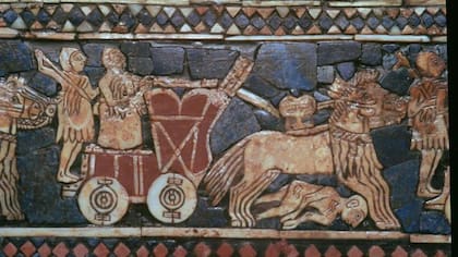 Un carro de guerra sumerio... Los tanques de la época.