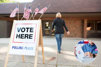 Un centro de votación en Estados Unidos