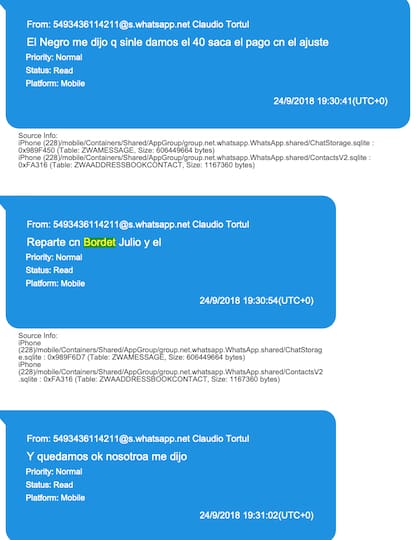 Un chat de los hermanos Tórtul del 24 de septiembre de 2018.