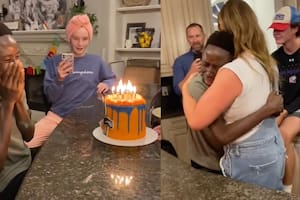 La emotiva reacción de un chico adoptado al festejar su cumpleaños por primera vez