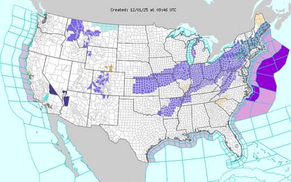 Un ciclón se organizará en la costa este, lo que generará la primera tormenta de invierno de la temporada para Nueva Inglaterra, con potenciales acumulaciones superiores a cinco pulgadas (15 centímetros)