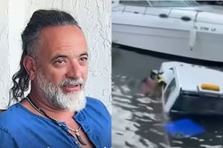 Una camioneta cayó al agua en Miami y un migrante les salvó la vida a sus ocupantes