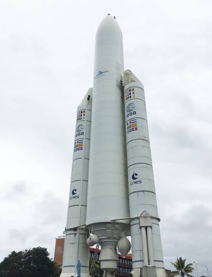 Un cohete en la Estación Espacial Francesa de Guayana