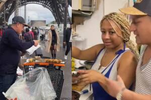 Un colombiano se hizo viral vendiendo choclos en el centro de París y da consejos de cómo vivir en Europa