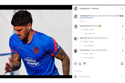 Un compañero de De Paul le hizo un comentario en sus redes sociales que despertó la polémica