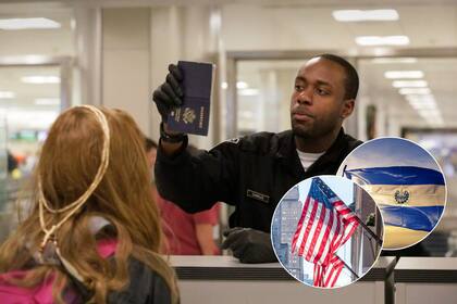 Un control de migraciones en Estados Unidos. Cientos de salvadoreños fueron deportados.