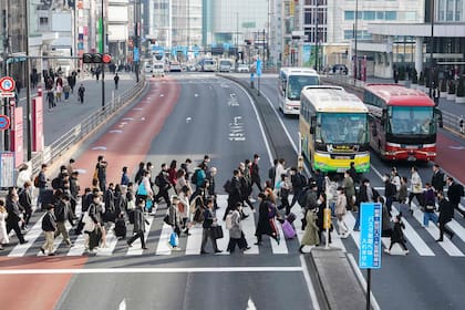 Un cruce en las calles de Tokio. (AFP)