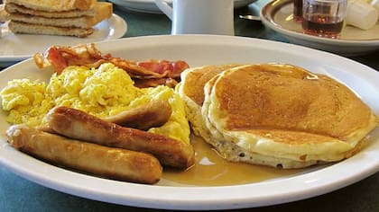 Un desayuno en los Estados Unidos