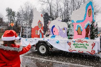 Un desfile de Navidad en Santa Claus, Indiana